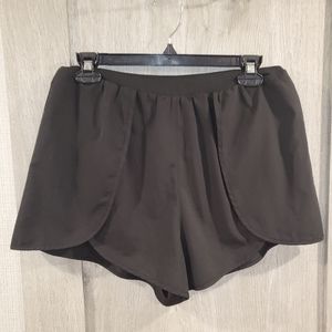 High Waisted Split Side Pocket 2-n-1 Casual Shorts